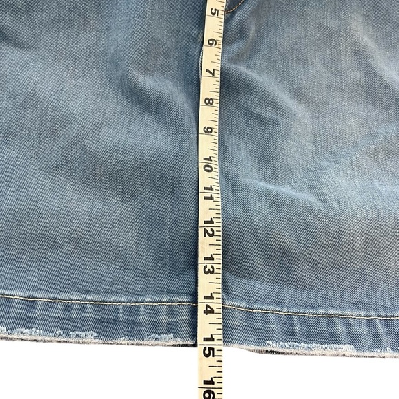 Free People Angel Wing Blue Denim Mini Skirt Size 26 - Picture 6 of 9